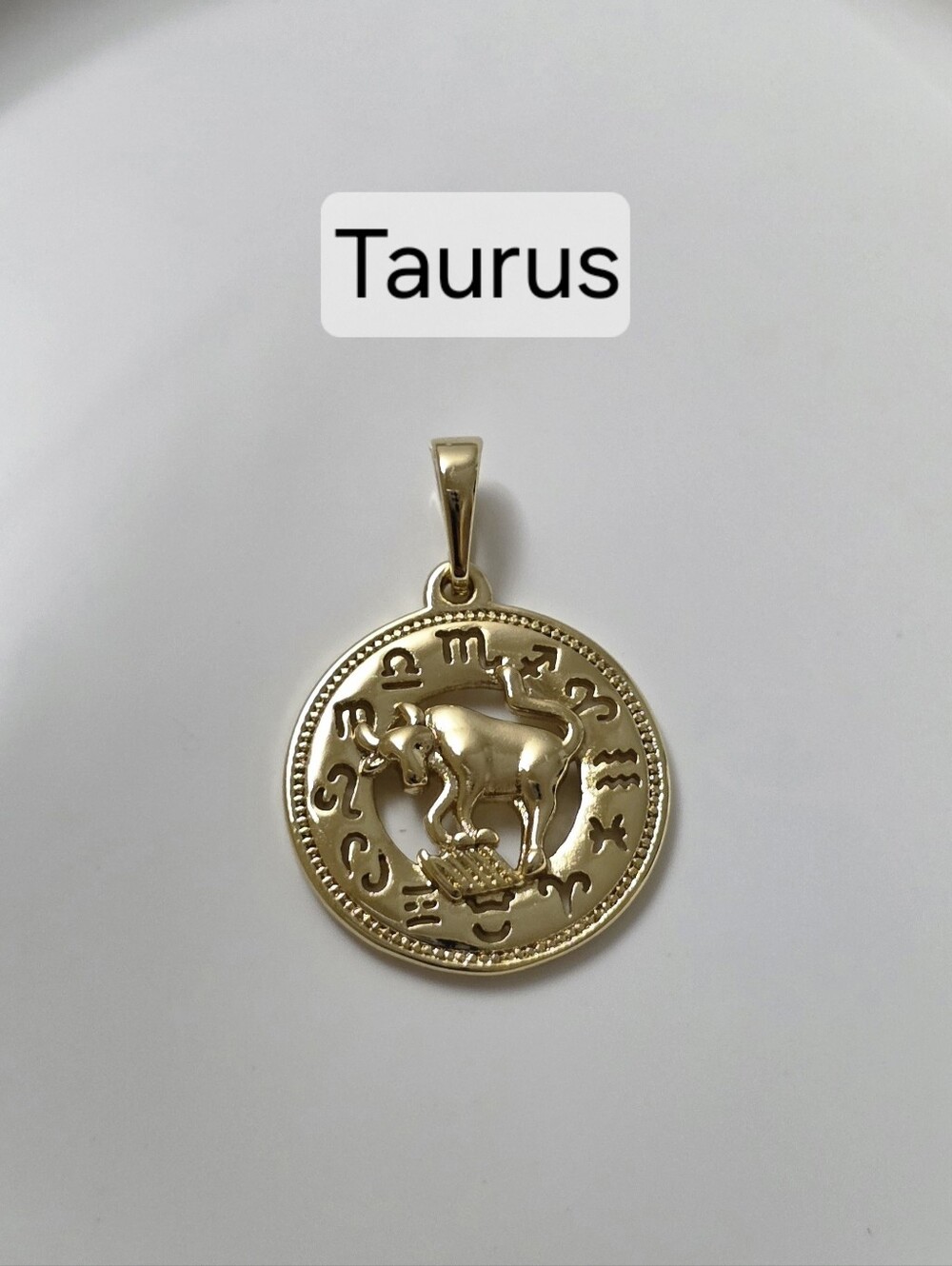 Zodiac Taurus Sign Pendant